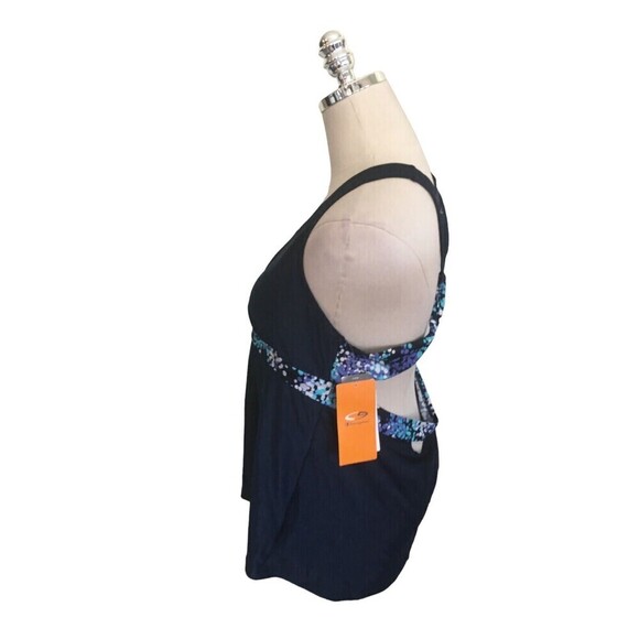 C9 Champion Swimsuit Top Women's Size XL Navy Blue Stretch - Picture 3 of 7